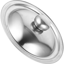 Universeller Bratpfannendeckel, Ersatzdeckel aus Edelstahl, rund, auslaufsicher