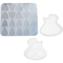 Silicone Guitar Pick Molds Easy to Demould Excellent Elasticity White Practical Guitar Plectrums Making and Crafting