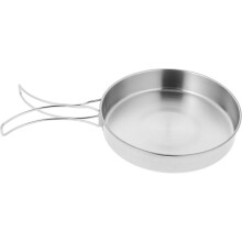 Outdoor-Kochtopf, Edelstahl-Steakpfanne, 27 cm, leicht, multifunktional, tragbar