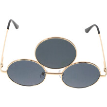 Witzige Sonnenbrille im Kreisdesign – Dreikreis-Punkbrille für Erwachsene