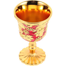 Eleganter Vintage-Weinkelch aus Zinklegierung mit goldener Oberfläche, strapazierfähiges Dekorationsobjekt