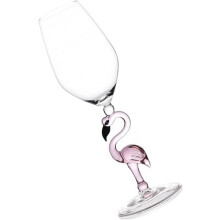 Rosa Flamingo-Weinglas aus Glas für die Hausbar, modernes Martini-Glas für die Restaurantküche