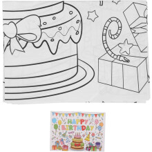Tischdecke zum Ausmalen zum Geburtstag für große Papiergeburtstagsdekorationen, riesiger Ausmalbereich