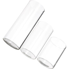 3er-Set Kerzenglocken-Kerzenabdeckungen aus Glas mit einzigartiger Struktur, farbecht