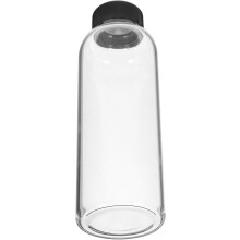 Wasser- und Saftflasche aus hochwertigem Borosilikatglas, 400 ml, mit praktischem Design und einfacher Handhabung