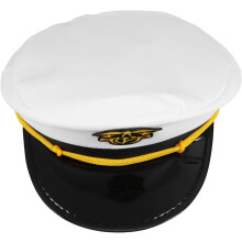Boys and Girls Navy Hat Captain Cosplay Hat for Party Embroidered Design Head Circumference
