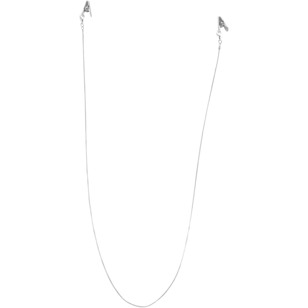Hkhbjs Silver Face Mask Hanging Chain Clip Snake Link Eyeglass Chain Strap For WomenâS Sunglasses And Mask Holder