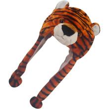 Adorable gorro decorativo de tigre con elástico cómodo.