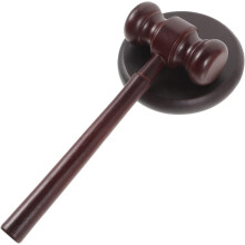 Juiz de madeira martelo brinquedo Gavel para meninos e meninas Leilão martelo brinquedo Base Juiz madeira Gavel cor aleatória