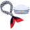 Set Includes Both A Hat and A Scarf Sailor Hat and Scarf Set Nautical Accessories 1