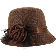 Cappello retrò in pizzo a forma di vaso di fiori per donna, caldo berretto invernale con design floreale