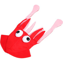 Squid Hat Cartoon Headgear Velvet Red Creative Funny Hat Prop for Performance Party Costume Event Supplies