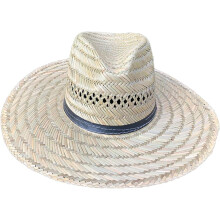 Sombrero de verano clásico de ala ancha para mujer, ligero, de paja tejida.
