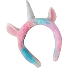 Acessório de cabelo de festa de máscara de carnaval Unicórnio Forma de gelo de peluche