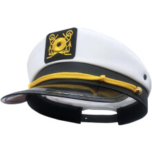 Navy Hat for Men Women Captain Hat UV Protection for Boating Cosplay