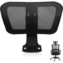 Kopfstütze für Bürostühle, verstellbarer Winkel, flexible Kopfstütze für Stühle, schwarzes Stoffnetzmaterial