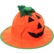 Chapéu de abóbora da festa de Halloween Leve Stage Performance Prop confortável tampa de abóbora de veludo