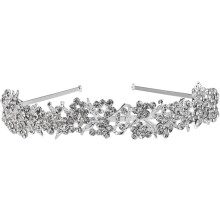 1 PC Silver Bridal Crown Delicate Leaves Flowers Headwear Creative Hair Accessory