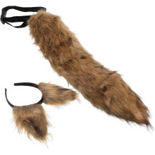 Fuchsschwanz-Haarreif, Fellaccessoire, Tierohren, Cosplay-Haarreif, Kostüm-Accessoire, Rollenspiel-Accessoire, Halloween-Party