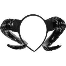 Croissant-Haarreif für Halloween, schwarze Hörner für Cosplay, Haarreif für Damen