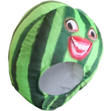 Wassermelonen-Plüsch-Kopfbedeckung, Hut, Wassermelonen-Kostümparty-Requisite, kreativer Cartoon-Frucht-Kopfschmuck