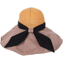 Damen-Bucket-Hat mit breiter Krempe, UV-Schutz, Sonnenhut mit schwarzer Beschichtung, Khaki, Outdoor-Strandhut für Damen