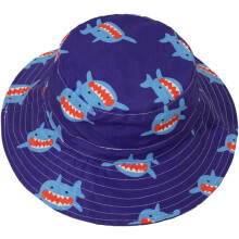 Chapéu do sol do balde de algodão de impressão animal com cintura do queixo, tampa de praia de proteção UV respirável