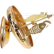 Räuchergefäß aus goldener Zinklegierung mit einzigartigem Hohlraumdesign