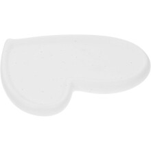 Vassoio portagioie a forma di cuore in ceramica, organizer per gioielli, superficie liscia bianca, versatile, stile romantico, vassoio da portata