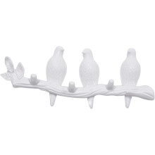 3 Stück Wandhaken in nordischer Vogelform, weiße ABS-Haken zur Aufbewahrung im Haushalt