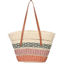 Hawaiianische Strohtasche, geflochtene Schultertasche für Damen, Sommer-Strandtasche, großes Fassungsvermögen
