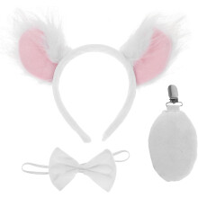 Koala Ear Headband Bow Tie and Tail for Dress up Cosplay Festivals Parties Halloween Koala Animal Costume Props