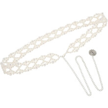 Verstellbarer Perlen-Taillengürtel für Damen, Boho-Perlen-Körperschmuck