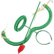 Amorbogen und grünes Heiligenschein-Stirnband-Set, Engel-Cosplay-Kostüm-Accessoire für Damen