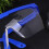 Protective Goggles for Outdoor Use, Blue PC Material Spittle Baffle 4