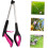 Folding Grabber Tool Trash Picker Portable Garbage Clamp with Purple Handle Lightweight Foldable Litter Picker 4