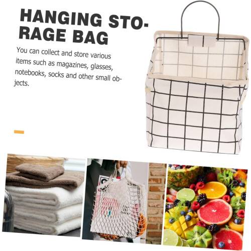Sac de rangement en tissu pour suspendre divers objets - Conception murale simple 1