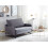 Beliani Sofa Bed 2 Seater BELFAST Fabric Grey 2