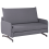 Beliani Sofa Bed 2 Seater BELFAST Fabric Grey 4