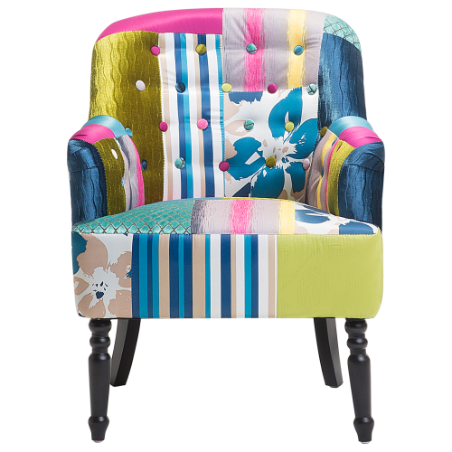 Beliani Armchair MANDAL Fabric Multicolour 1