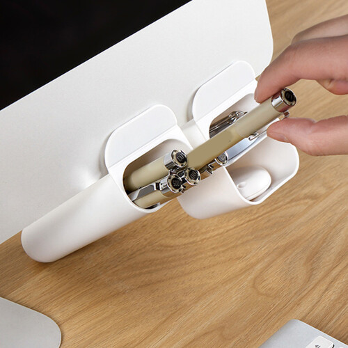 Home Office Desktop Decors Ornament Pen Inserted Holders-White 1