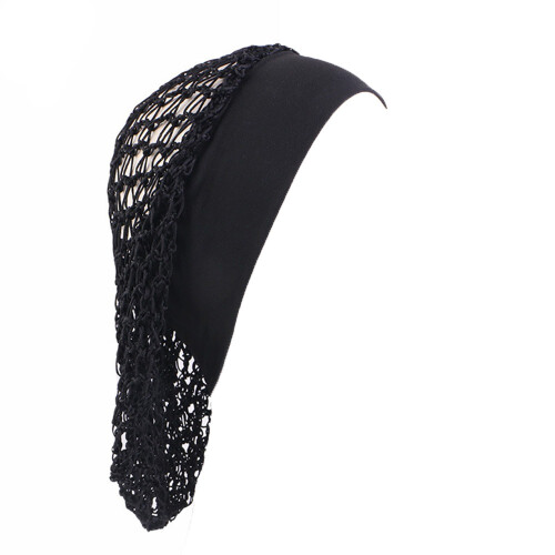 Bonnet de Cheveux Élastique à Large Bord - Protection et Style Black