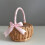 Wicker Storage Basket with Handle and Plastic Insert 4