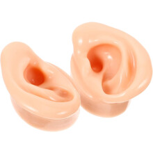 Modelos de orelha de silicone de 2pcs para fones de ouvido e brincos amostras de orelha humana da simulação realista da exibição