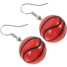 Basketball-Ohrringe für Damen, leichter Ohrschmuck aus Kunstharz, angenehm zu tragen, kreatives Design