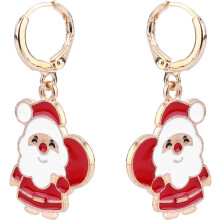Weihnachtsmann-Ohrringe, kreative Ohrringe aus Legierung, Weihnachtsmann-Ohrringe