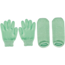 2 Paar Beauty-Pflegehandschuhe, Spa-Hand- und Fußgel, Peeling, Feuchtigkeitspflege für die Füße