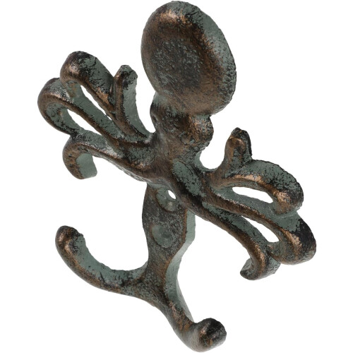Octopus Wall Hook Cast Iron Metal Nautical Decorative Coat Hook