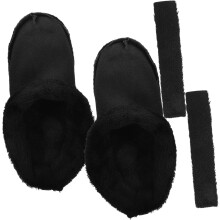 Herausnehmbare Plüsch-Einlegesohlen für den Winter, weiche, warme Futter mit Fersenschutz, waschbare, kuschelige Fußwärmer