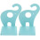 Elephant Shaped Metal Bookends Pair Blue Non-Skid Multi-Function Book Holder Organizer 1